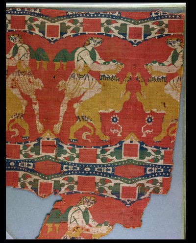 Taming of the Wild Animal, Byzantine tapestry fragment by Unknown